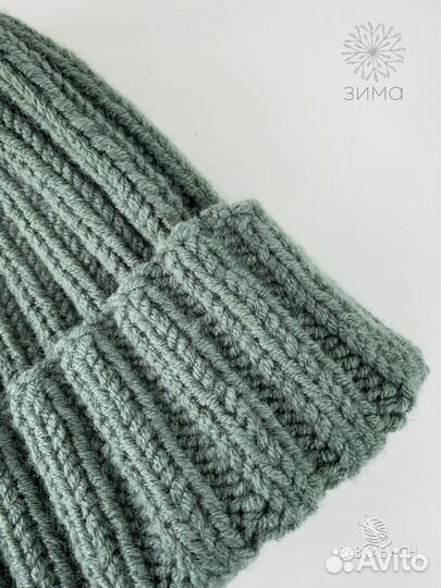 Шапка тыква вязаная ручная работа (зима)