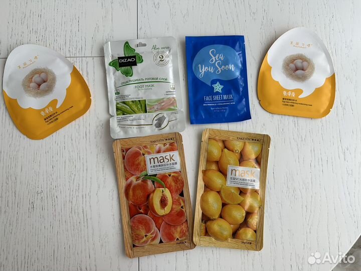 Корейские тканевые маски для лица и рук