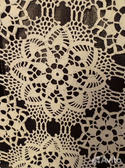 Старинная вязаная скатерть крючком 200*200