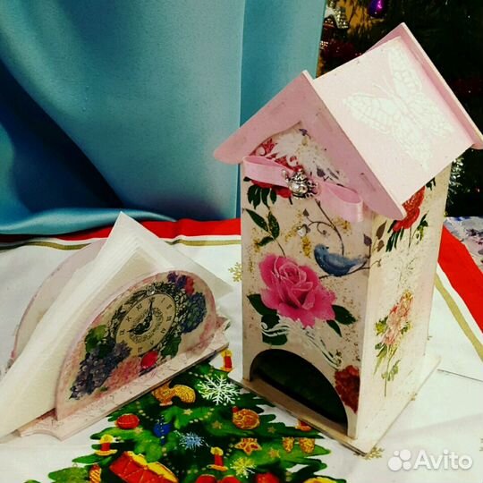 Подарок чайный домик декупаж ручная работа