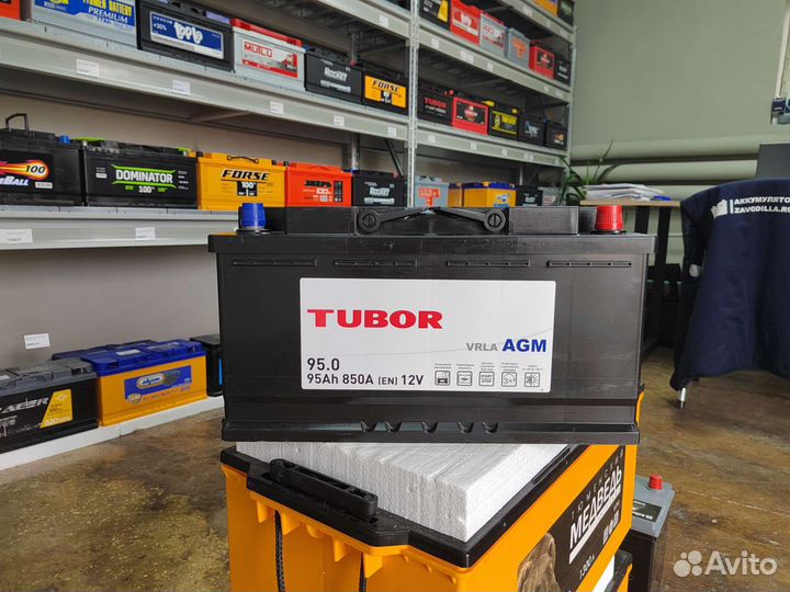 Аккумулятор гелевый Tubor AGM 95 Ач обр 850 А