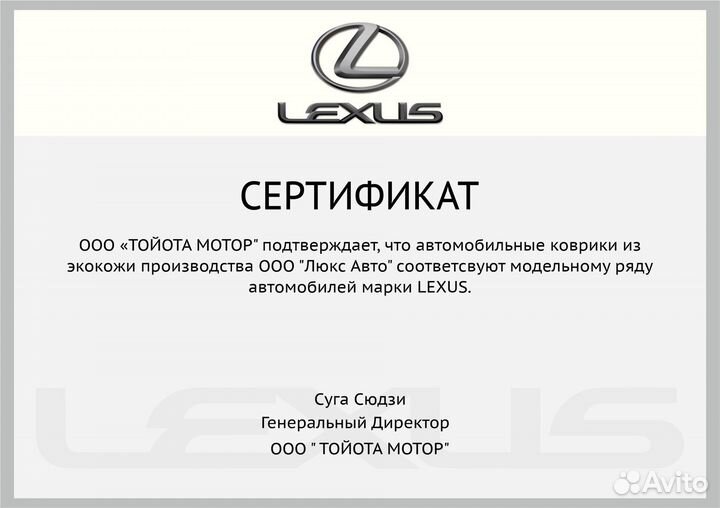 3D Коврики Lexus RX350 из Экокожи