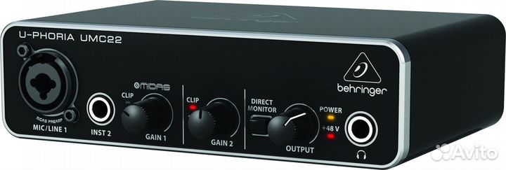 Новый аудиоинтерфейс Behringer UMC22. Гарантия