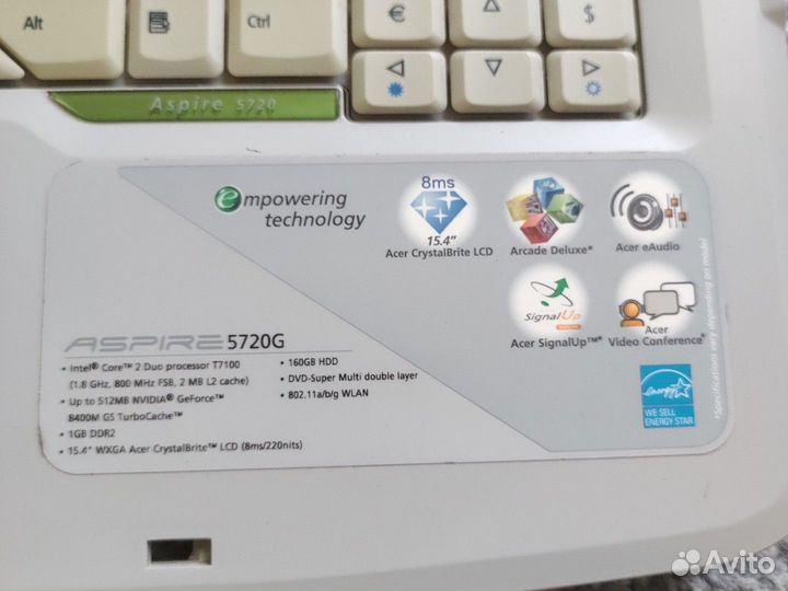 Ноутбук acer aspire 5720g