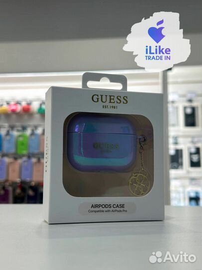 Чехол Guess AirPods Pro Charm lridescent Purple