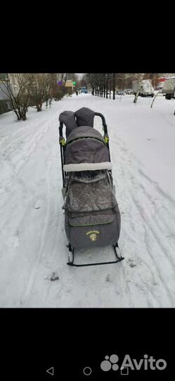 Детские санки коляска ника