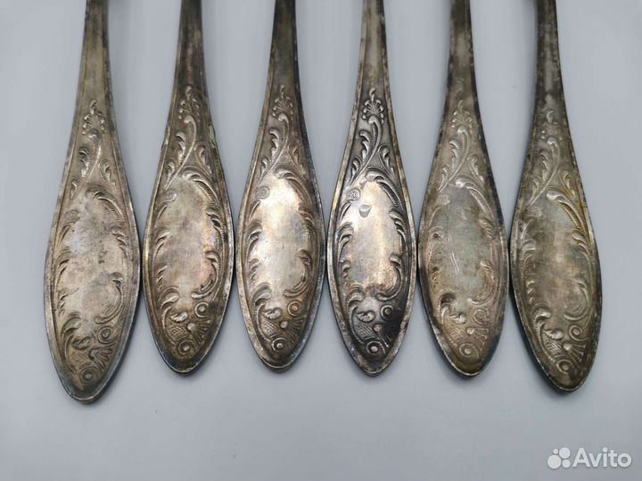 Вилки Посеребренные мнц 6 шт СССР (Ч)