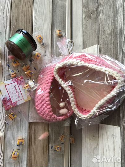 Корзинка из трикотажной пряжи