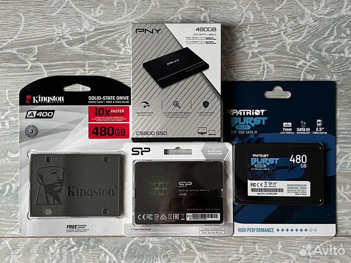 SSD накопитель 480-512 GB (SATA 2.5) - новый