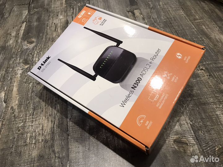 Новый Wi-Fi роутер D-link DSL-2750U, adsl2