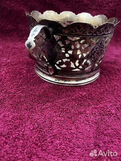 Ваза для конфет СССР серебро Кубачи