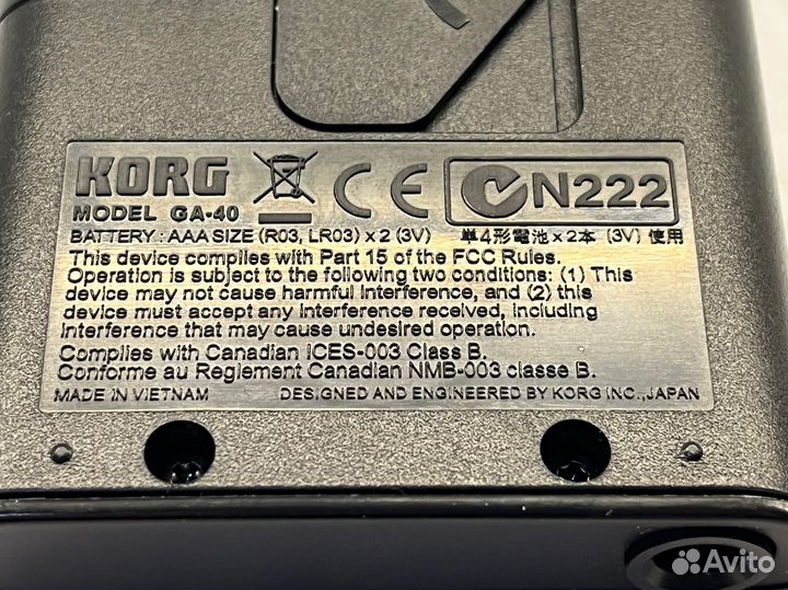 Цифровой тюнер для гитары korg GA-40