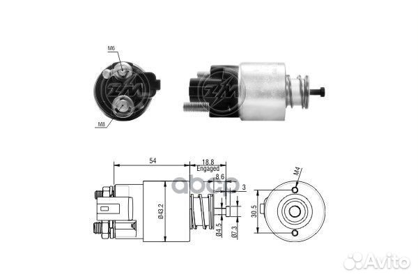 Реле втягивающее KIA ceed 06-12 ZM391 Era