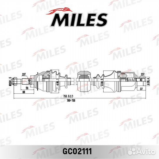Привод в сборе renault logan MCV/lada largus 05- п