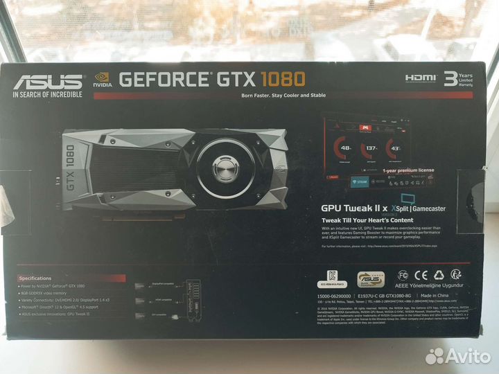 Видеокарта asus geforce GTX 1080