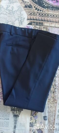 Школьный костюм 128 синий брюки пиджак