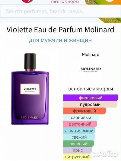 Violette Eau de Parfum Molinard распив