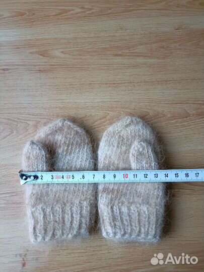 Варежки из собачьей шерсти детские