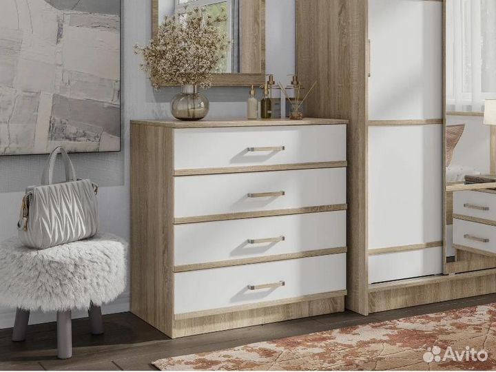Комод 886*850*504 Сакура венге/лоредо,сонома/белый