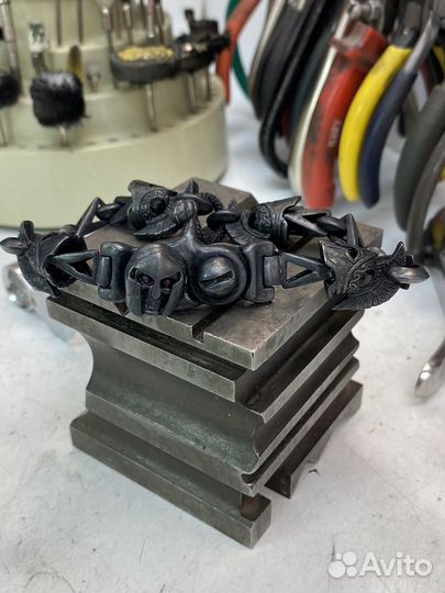 Серебряный браслет с натуральными камнями