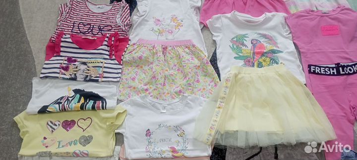 Летняя одежда пакетом для девочки 104-110