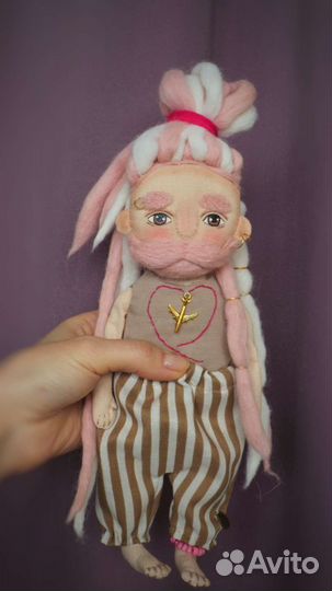 Бородач путешественник (кукла ручной работы)