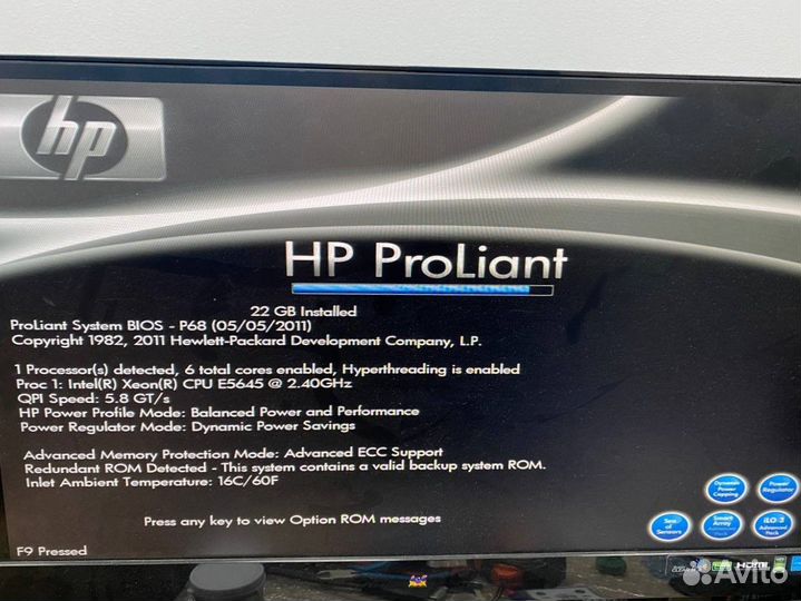 Сервер Hp Proliant DL 360 gen 7