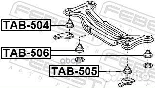 Сайлентблок задней балки toyota camry 01-11 TAB