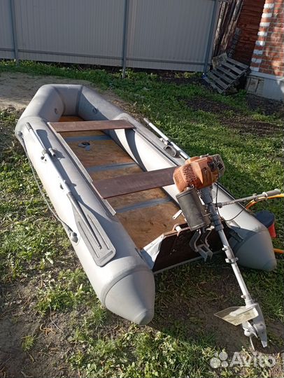 Надувная лодка пвх бу с мотором