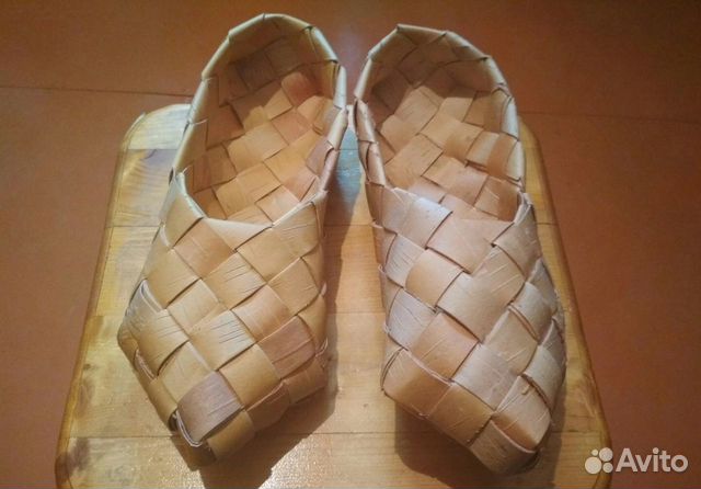 Лапти из бересты 42-43 размер