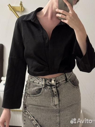 Продаю 3 блузки топа черный цвет 42 размер