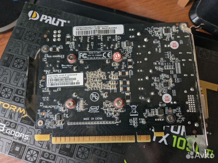 Видеокарта Nvidia GeForce GTX 1050 ti 4gb Palit