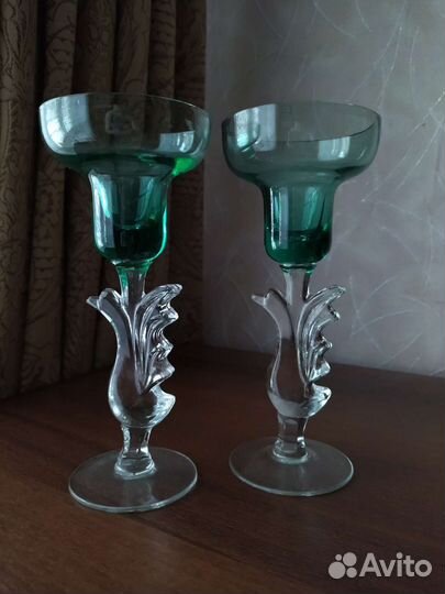 Хрустальные подсвечники 2 шт