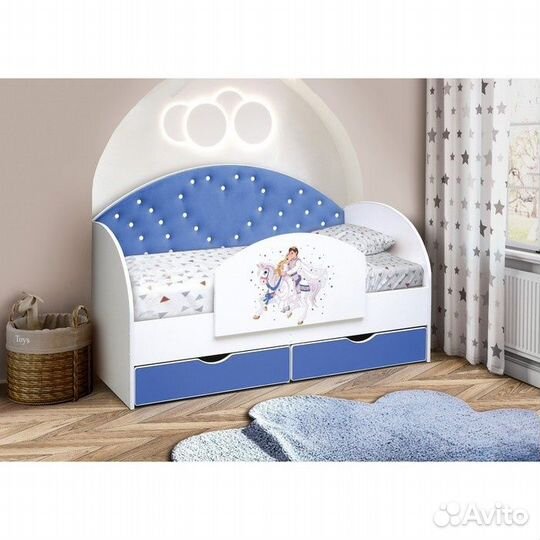 Детская кровать Сердце 160*80 с матрасом