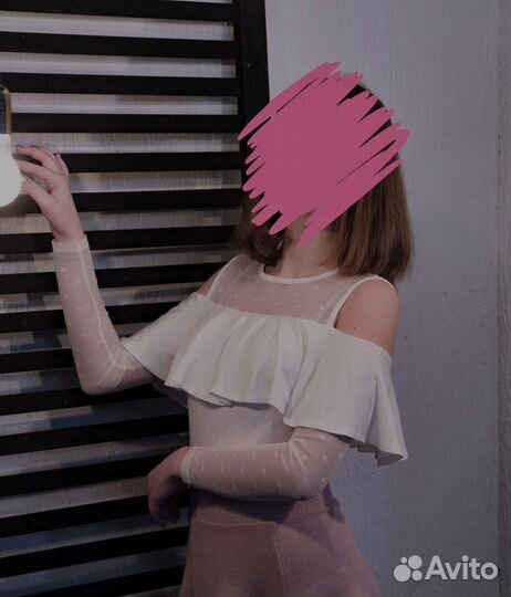 Красивое белое боди