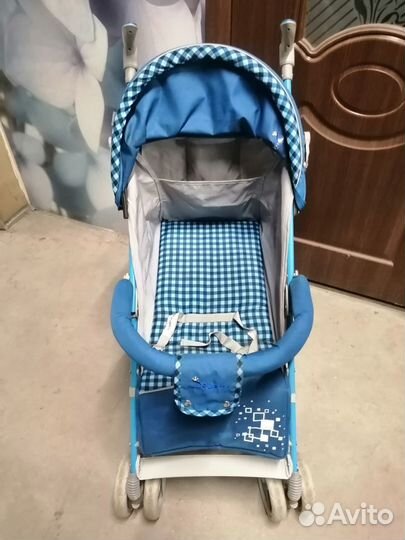 Коляска трость Dauphin синяя