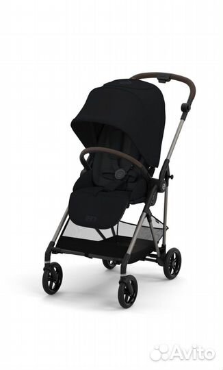 Прогулочная коляска cybex melio 2023 moon black