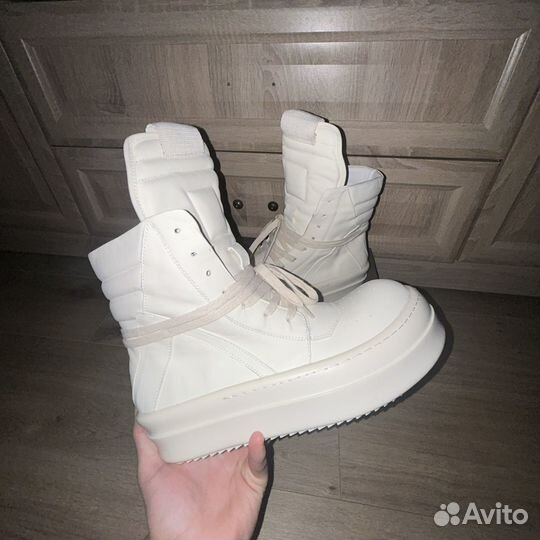 Кеды Rick Owens double bumber white 45