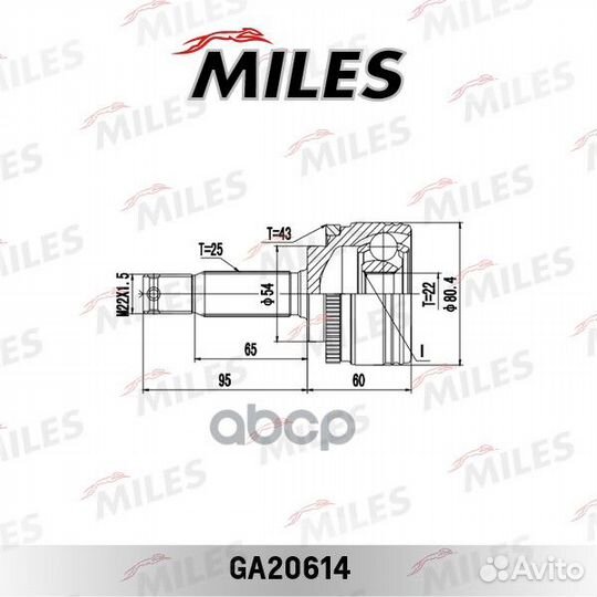ШРУС mitsubishi colt V 1.5 95-03 нар. +ABS
