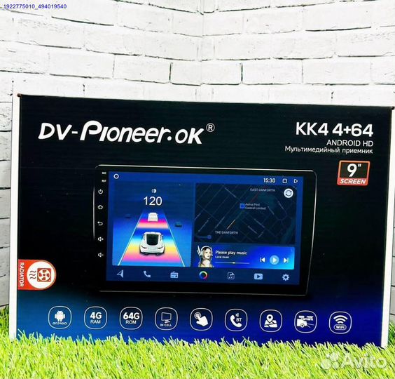 Андроид магнитола с обновленным меню 4+64GB (Арт.13886)