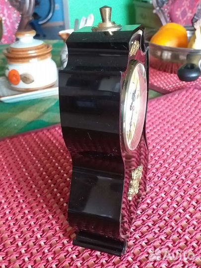 Настольные каминные механические часы Агат