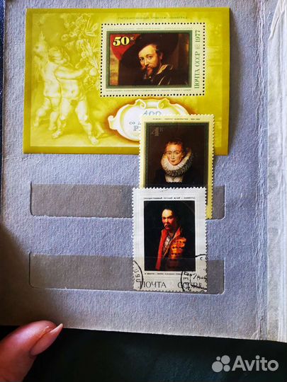 Марки в альбоме