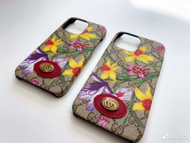 Чехол Gucci для iPhone 14+ 13+