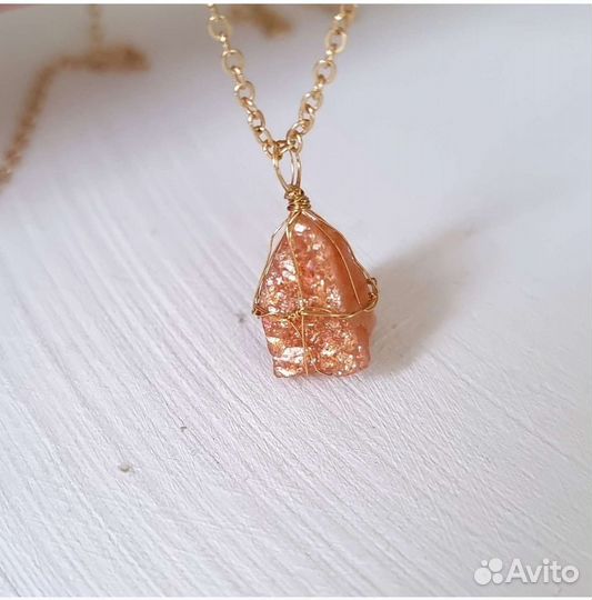 Солнечный камень кулон с солнечным камнем