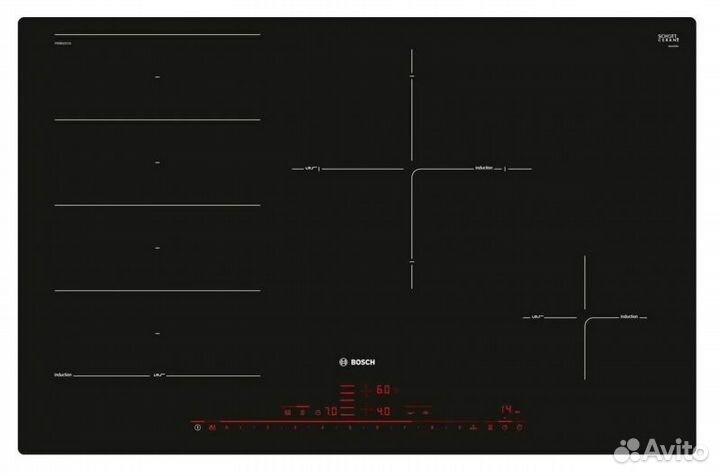 Индукционная варочная панель Bosch PXE801DC1E, чер