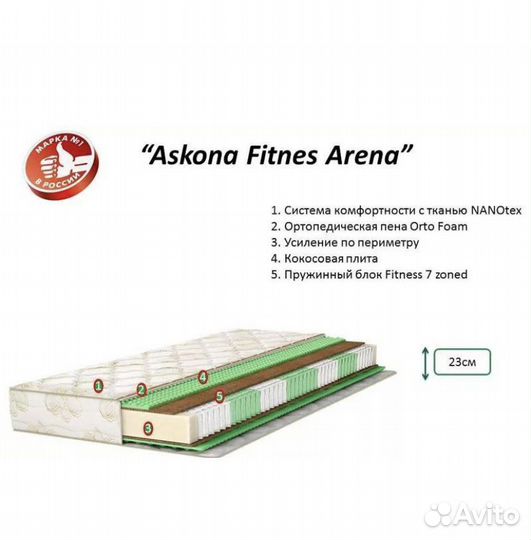 Матрас Askona Fitness Arena 140/200