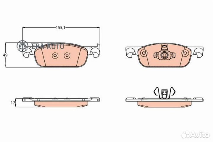 TRW GDB2157 LADA X-RAY, dacia sandero II 9/15- GDB