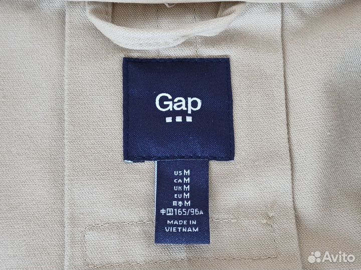 Куртка GAP р М хлопок цвет бежевый