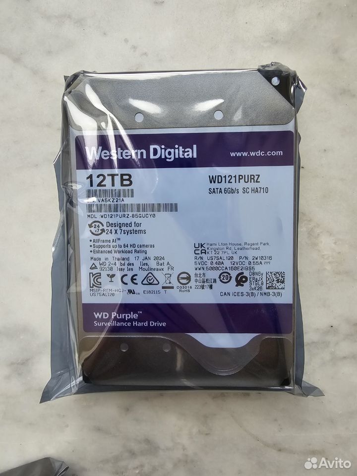 Б/у Wd 12tb purple оптом и в розницу