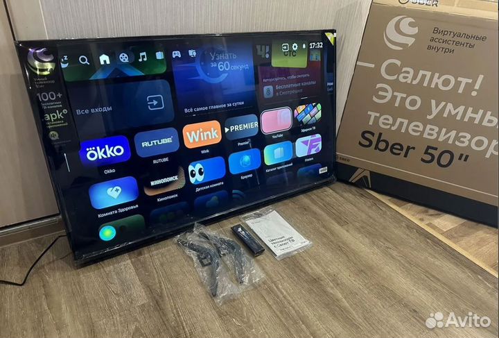Новый телевизор 50 дюймов смарт, 4К, голосовое